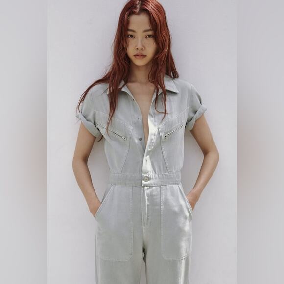 ZARA LONG COLORFUL JUMPSUIT - Picture 6 of 13